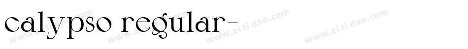 calypso regular字体转换
